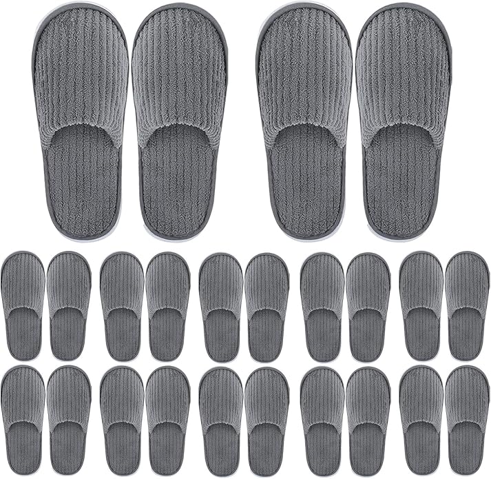 Disposable Slippers, 12 Pairs Bulk Slippers Hotel Spa For Guests Disposable House For Travel Guests Hotel Home Salon