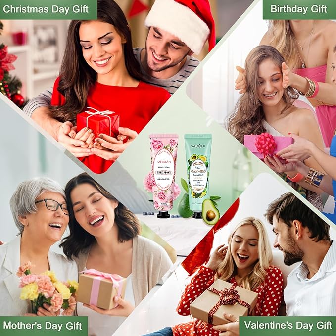 Hand Cream Gifts Set For Women, Easter Basket Stuffers, Bulk Hand Lotion for Dry Cracked Hand, Mini Travel Size Hand Cream, Party Favors Christmas Birthday Mothers Day Gift for Teacher Nurse Coworker