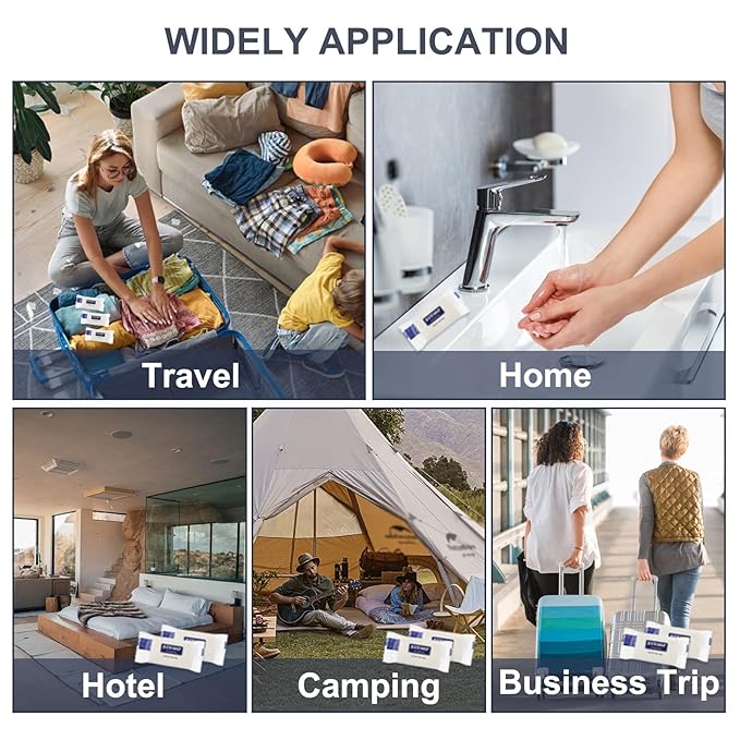 Bulk Bar Soap, 120 Pack Mini Soap Bars Bulk Individually Wrapped, 0.5 oz Travel Soap Small Hotel Soaps Travel Size Toiletries for Hotel Bathroom