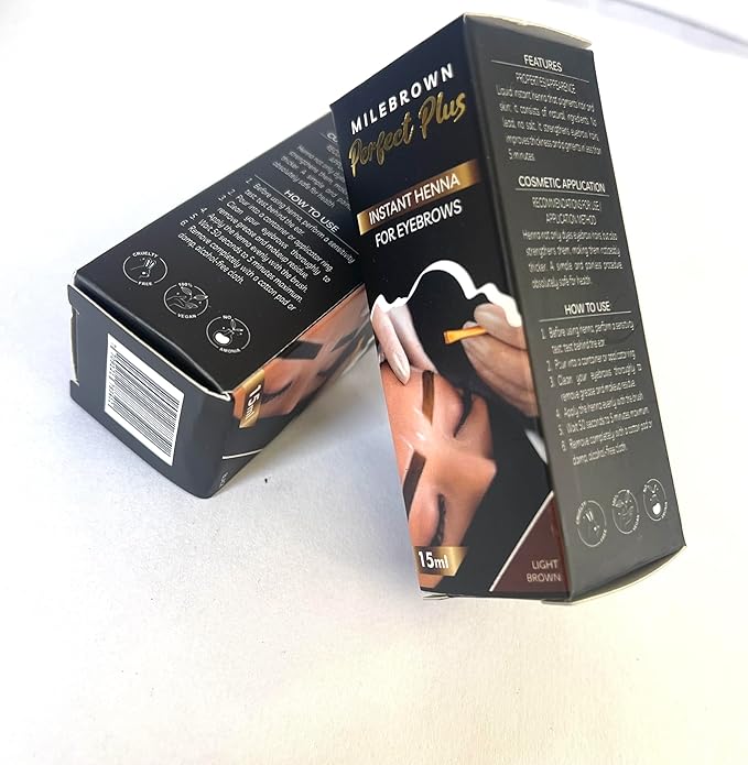 Eyebrow Henna, for natural-looking coloring, 15 ml (Light brown)