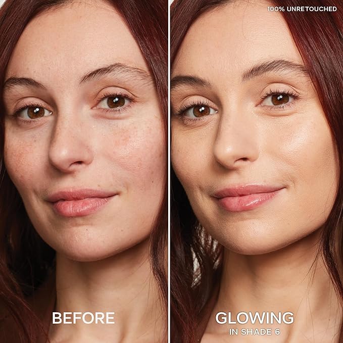 Saie Slip Tint Radiant Cream Concealer & All-Over Face Makeup - Concealer for Dark Circles, Redness & Blemishes - Lightweight Makeup Made with Hydrating Hyaluronic Acid - Shade 6 (0.17 oz)