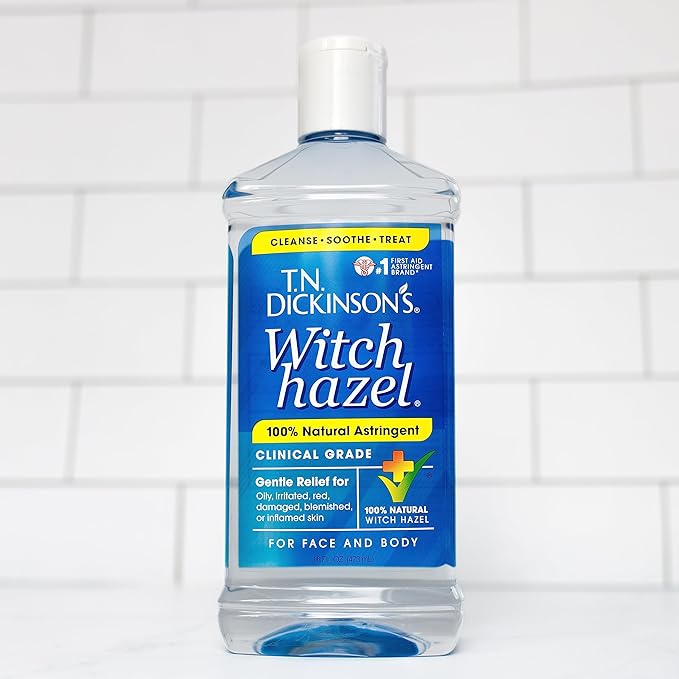 T.N. Dickinson's Witch Hazel Astringent for Face and Body, 100% Natural, 6 Count