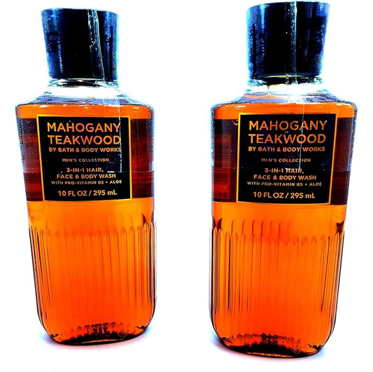 Bath and Body Works, Signature Collection Teakwood 2-in-1 Hair + Body Wash (2 Pack)