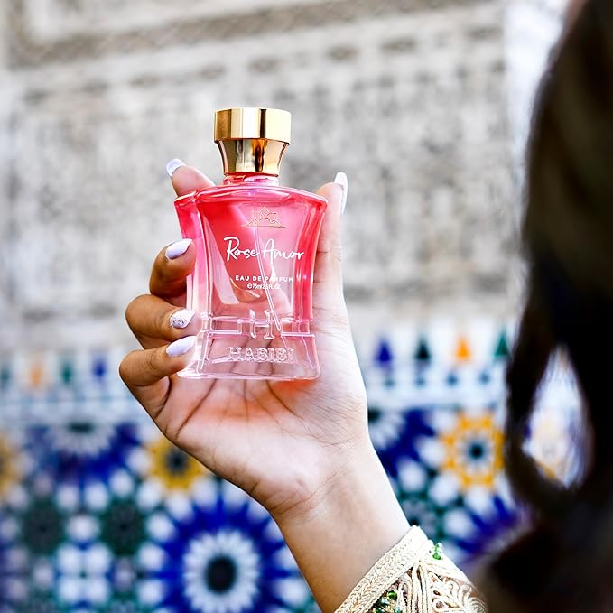 H Habibi Rose Amor Cologne For Women, Long-Lasting Eau de Parfum Spray (2.5 Oz), Premium Mothers Day Gift for Her - Elegant Arabian Perfume for Women with Citrus & Warm Amber Scents that Lasts All Day