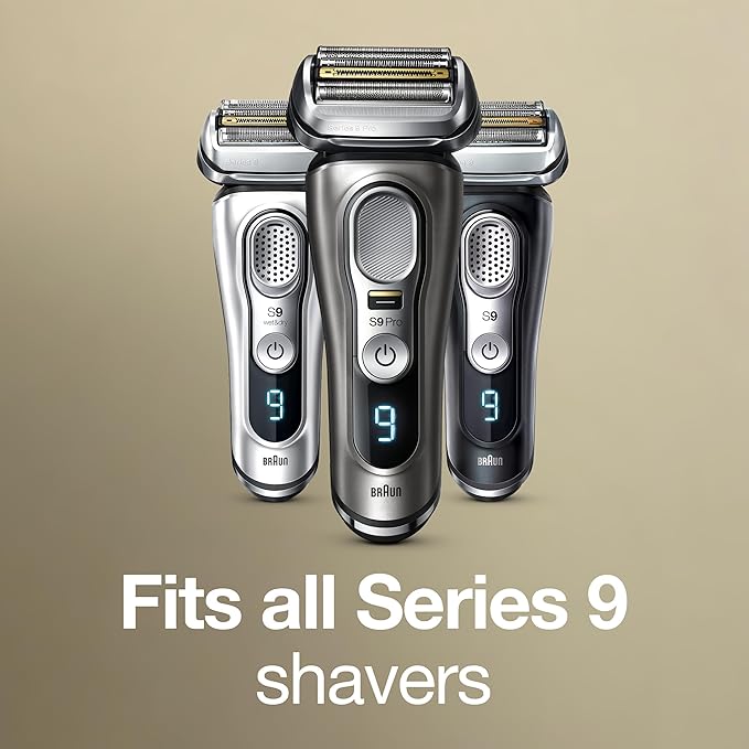 Braun Electric Shaver Head Replacement Part 94M, Compatible with Series 9 Pro and Series 9 Electric Razors for Men, Silver