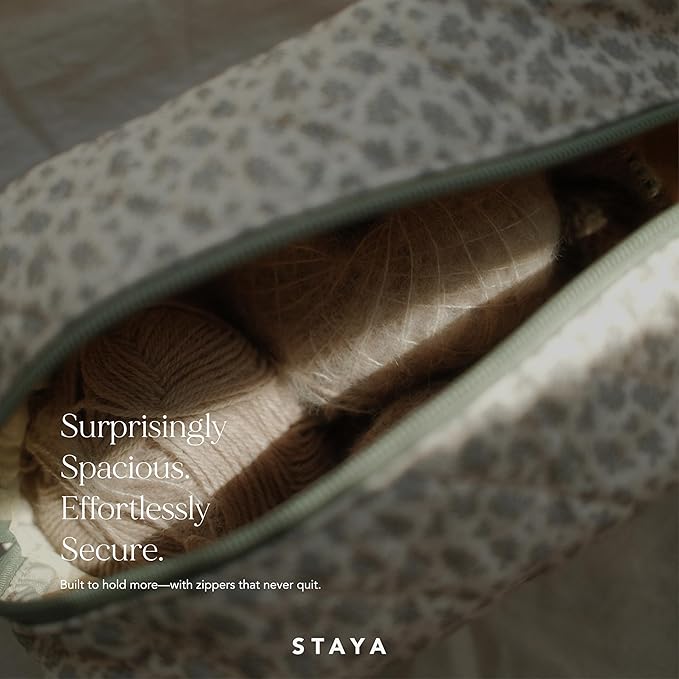 Staya Quilted Toiletry Pouch - Compact, Versatile, and Stylish Bag for All Your Essentials (Sweet Pea)