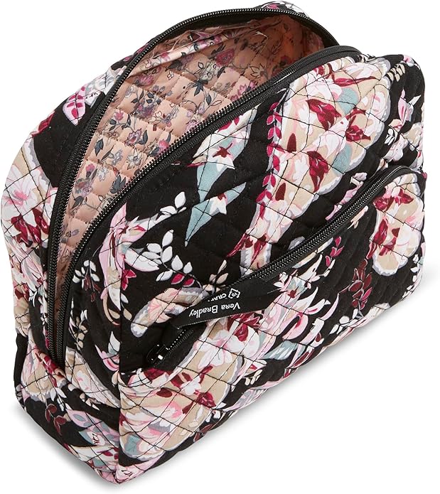 Vera Bradley Women's Cotton Large Cosmetic Makeup Organizer Bag