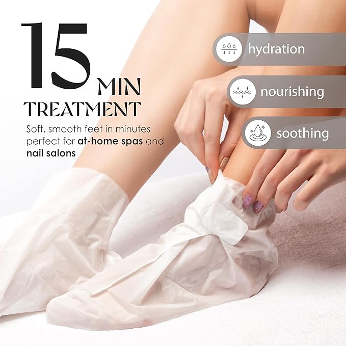 Original Derma Beauty Foot Mask 24 Pairs Repairing Hemp Seed Moisturizing Foot Mask Set Body Exfoliator Callus Remover Foot Masks Foot Bath Pedicure Supplies for Beauty & Personal Care