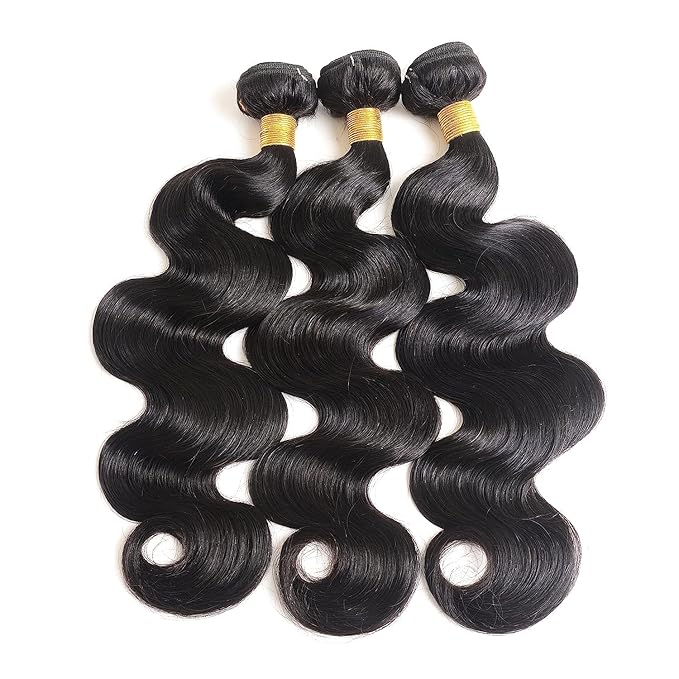 Cirvty 12A Human Hair Bundles 18 18 18 Inch Body Wave Bundles Human Hair Weave 3 Bundles Human Hair Deals Human Hair Weft Unprocessed Human Hair Bundles 100% Brazilian Human Hair Bundle Natural Black