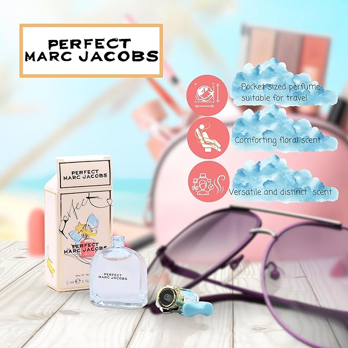 Marc Jacobs Perfect Eau de Parfum for Women Mini Splash, 0.16 Ounce