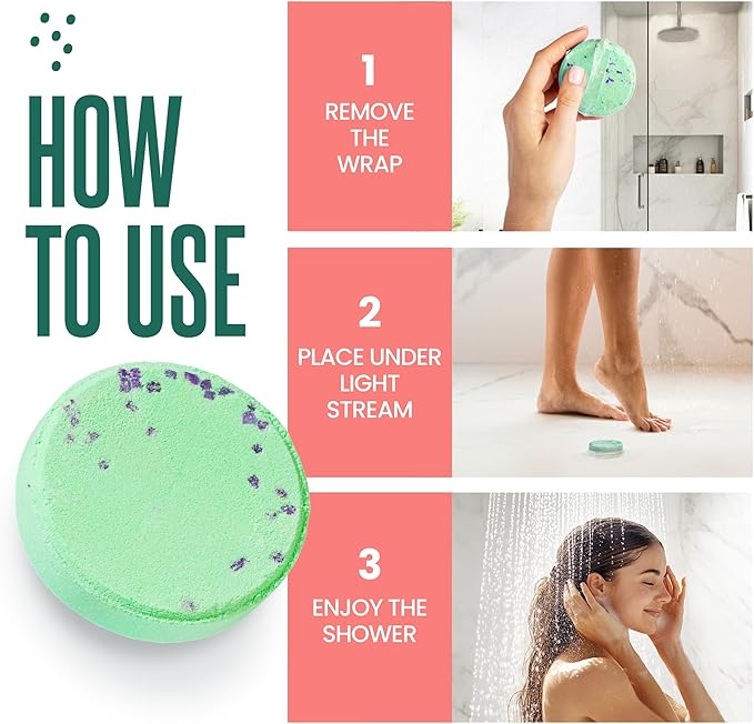 Cleverfy Shower Steamers Aromatherapy for Women and Men – Mothers Day Gifts for Mom – Self-Care Shower Bombs for Stress Relief and Relaxation – 6 Tablets