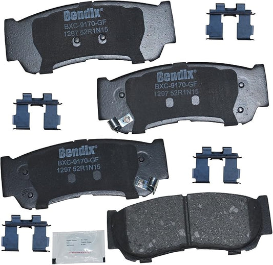 Bendix Priority1 CFC1297 Ceramic Rear Brake Pads for Hyundai Santa Fe 2009-2007