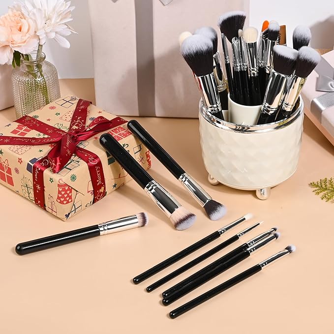 Makeup Brushes 32 Pcs Makeup Kit, Multi-functional Makeup Tool Set with Makeup Brush Foundation Brush Make up Brushes Set ，Meet the needs of all scene makeup and portable storage (LH32, Count, 32)