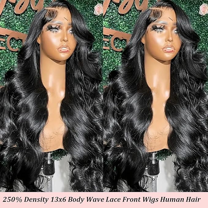13x6 HD Lace Front Wigs Human Hair Body Wave Lace Front Wigs Human Hair 250 Density HD Lace Front Wigs Human Hair Wigs for Women 13x6 Lace Front Wigs Human Hair Pre Plucked Body Wave Wig 26 inch