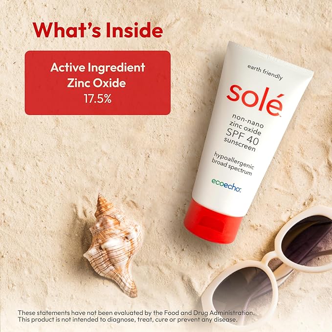 ANDREW LESSMAN Solé Sunscreen SPF 40 4 Ounce Lotion - Natural Mineral-Based Zinc Oxide Sunscreen. Hypoallergenic, Non-Comedogenic, Powerful SPF 40 Protection. No Synthetic Chemicals or Additives.