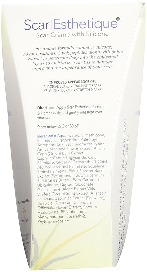 Scar Esthetique Scar Crème with Polypeptides and 10 Anti-Oxidants, 2-Ounces