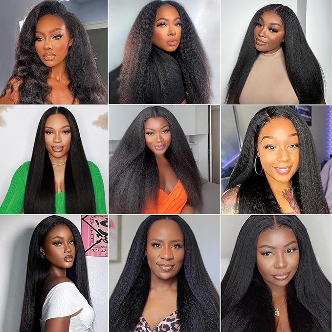 VShow Curly V Part Wig Human Hair Elastic Drawstring V Part Kinky Straight Glueless Wigs Human Hair Clip in Vpart Wig No Leave Out 180% Density Upgrade U Part Wig Beginner Friendly 24 inch