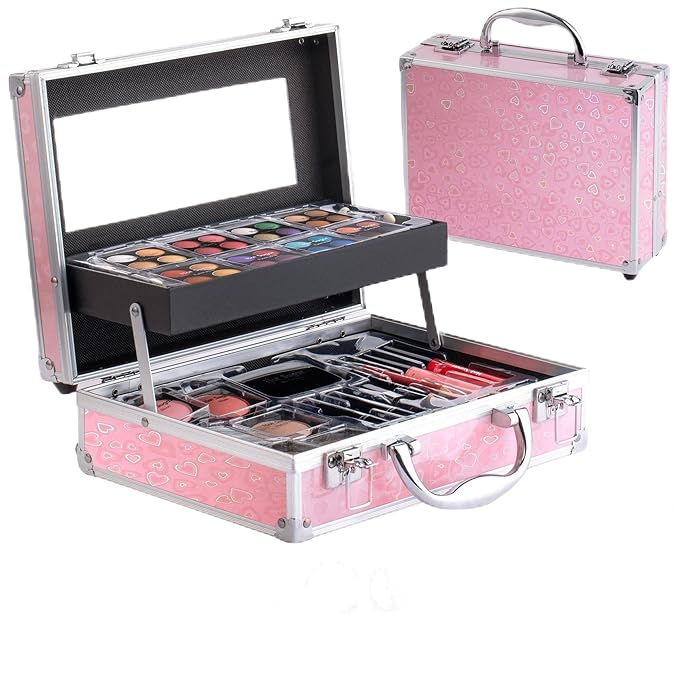 Hot Sugar Ultimate All-in-One Makeup Kit for Teen Girls, Basic Makeup Gift Set for Women - Create Stunning Looks with 52 Shades and Accessories (Pink Love)