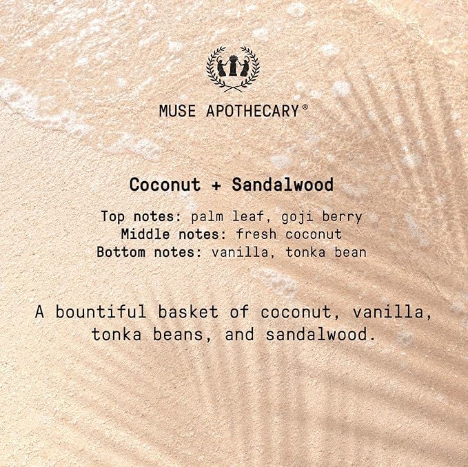 Muse Apothecary Hand Ritual - Aromatic and Nourishing Foaming Hand Soap, Infused with Natural Aromatherapy Essential Oils - USDA Certified Biobased - 11.5 oz, Coconut + Sandalwood