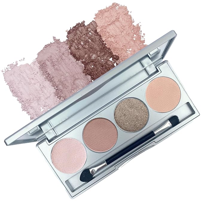Honeybee Gardens Skinny Dip Eye Shadow Palette, Clean and Bold, 4 Highly Pigmented Colors With Long Lasting Luxe Finish, Vegan, Cruelty-Free, Gluten-Free, and Paraben-Free, Net Wt 1.3g Each