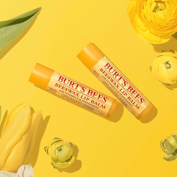 Burt's Bees Lip Balm - Original Beeswax 12 Count Pack in Bulk, Lip Moisturizer With Responsibly Sourced Beeswax, Tint-Free, Natural Origin Conditioning Lip Treatment, 12 Tubes, 0.15 oz