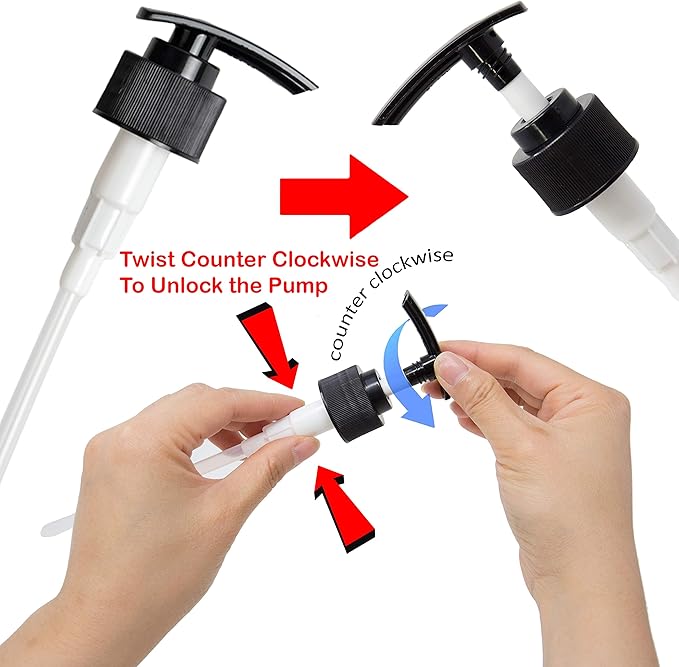 Youngever 6 Pack Empty Glass Pump Bottles, 2 Pack 16 Ounce and 4 Pack 8 Ounce Pump Bottles, Soap Dispenser, Refillable Containers (Amber)