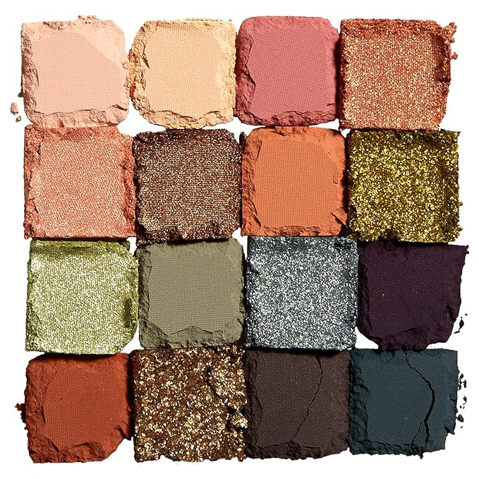 NYX Professional Makeup Ultimate Eye Shadow Palette, Pressed Pigments, Vegan Formula, 16 Shades, Matte, Satin, Metallic, Shade: Ultimate Utopia