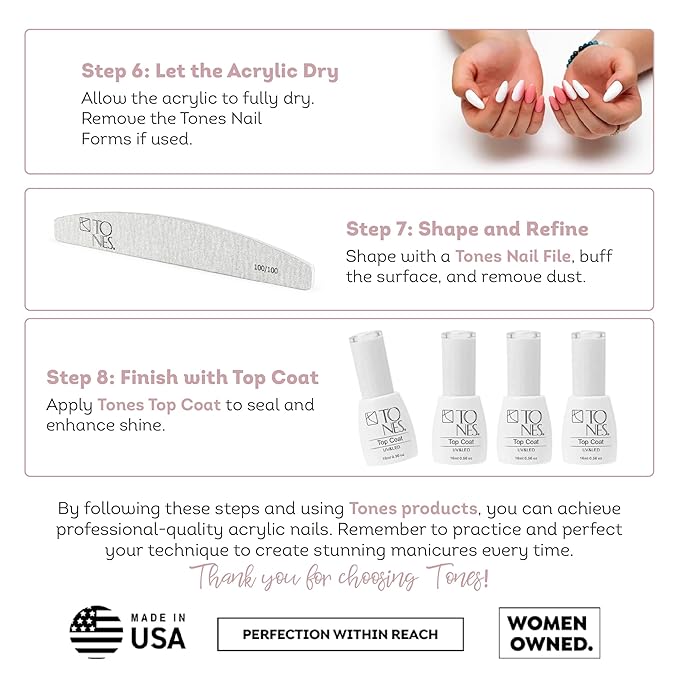 TONES Coverland Acrylic Powder "Sweet Sin" - Limited Edition | Professional Nail Enhancement Long Lasting Formula Bubble Free Finish | 3.5 oz