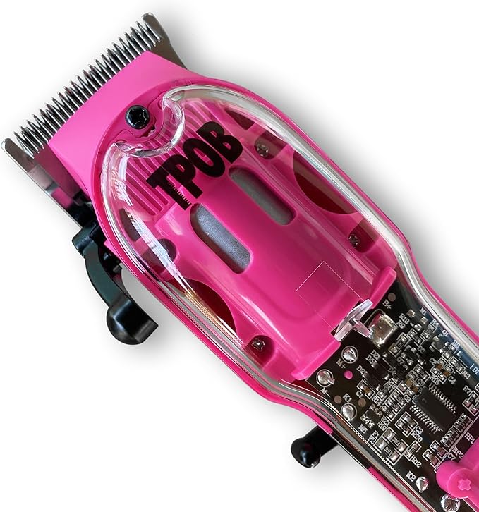 TPOB Slime 2 Candy Edition Barber Hair Clippers for Men 6800 RPM with Matte Pink Case and Taper Blade