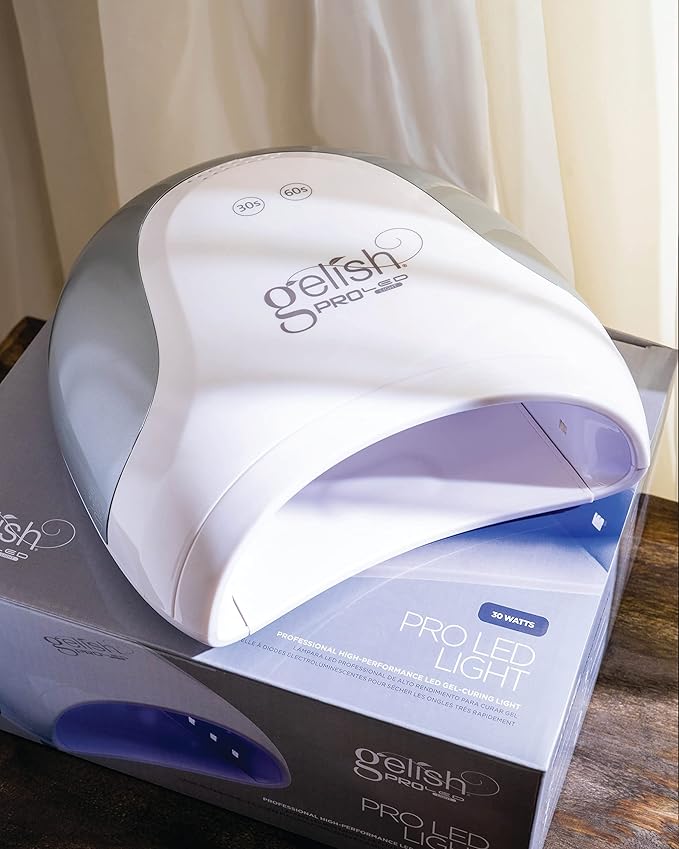 Gelish Pro LED Light – Professional Gel Nail Lamp, Fast Drying Nail Dryer, Compact & Portable UV/LED Light for Home & Salon Use, Pedicure-Friendly, No Bulb Replacement Needed.