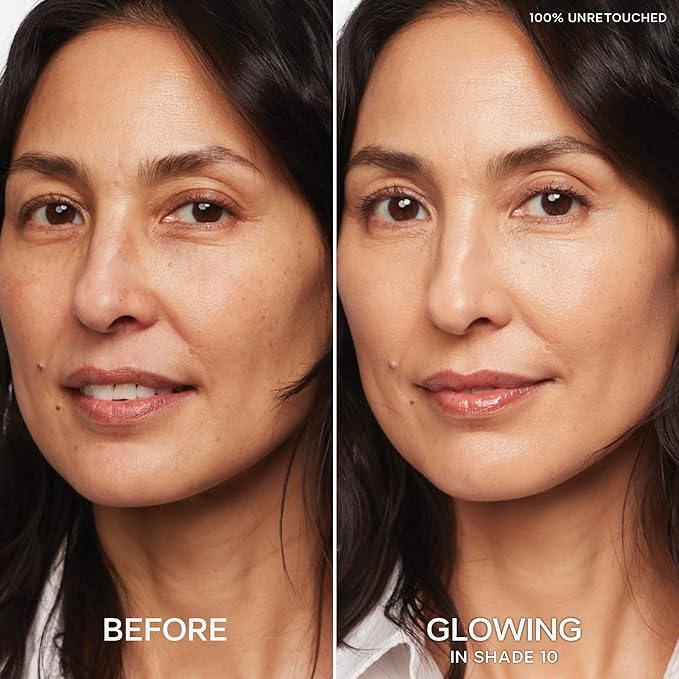 Saie Slip Tint Radiant Cream Concealer & All-Over Face Makeup - Concealer for Dark Circles, Redness & Blemishes - Lightweight Makeup Made with Hydrating Hyaluronic Acid - Shade 10 (0.17 oz)