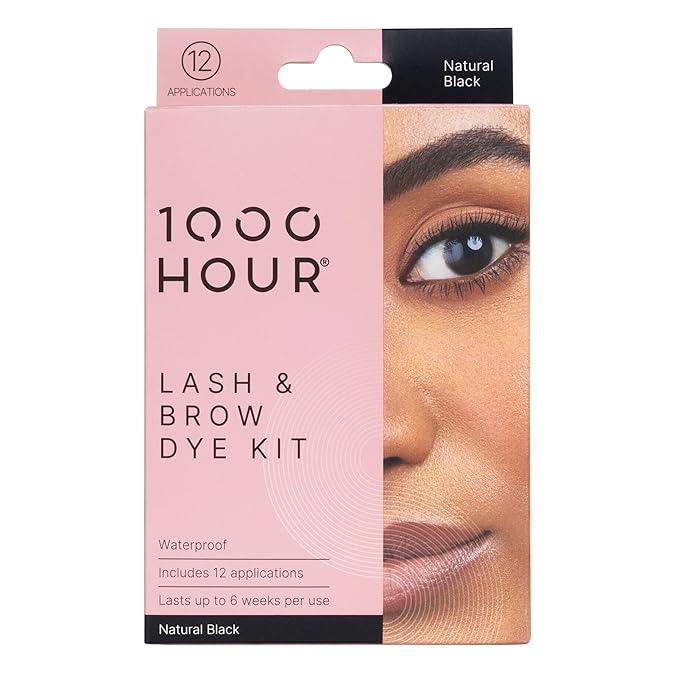 1000 Hour Professional Formula Lash and Brow Kit - Defined Brows with a Long-Lasting Formula with Eyebrow Mascara - Brow Gel for Stunning Brows that Last Up To 6 Weeks with 12 Applications - (Black)