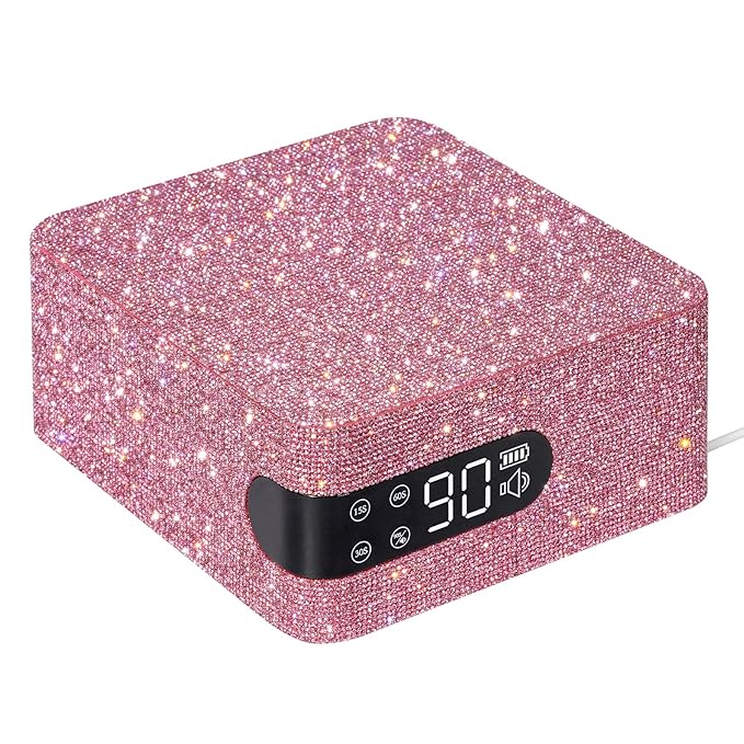 UV LED 96W Nail Lamp Professional Nail Dryer Sparkly Gel Polish Light with 4 Timer Setting Quick Dry Curing Lamp with Display Auto Sensor for Salon & Home Pink Diamond