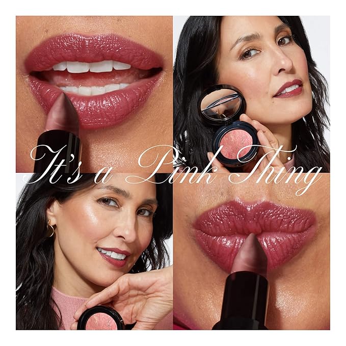 LAURA GELLER NEW YORK It's a Pink Thing Marbleized Makeup Collection - Limited Edition Blush & Lipstick Gift Set - Marbleized Baked Blush & Hydrating Lipstick - Perfect for Mother's Day Gifting