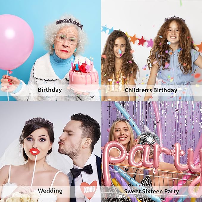 Women's Tiara, Crown for Henna Wedding Party | Glitter Hair Accessories for Bridal Birthday Pageant Prom Halloween Costume Christmas, Halloween Princess Crowns | Dream Design - Purple