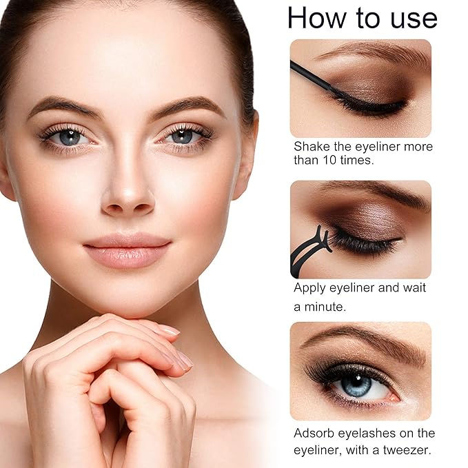 Alcastar Magnetic Eyelashes with Eyeliner Kit, Magnetic Lashes Natural Looking with, Reusable,Long Lasting, Easy Apply,Cruelty-Free. (FBA-ATZ1004-A2)