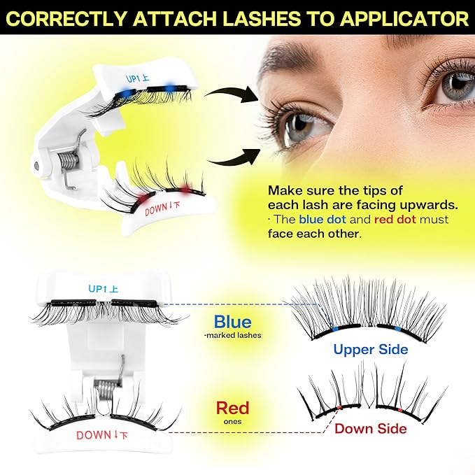 CALAILIS Magnetic Eyelashes with Applicator Upgrade Soft Magnetic Eyelashes Natural Look Reusable Magnet Lashes Kit No Glue Needed Easy to Wear and Remove (M01)