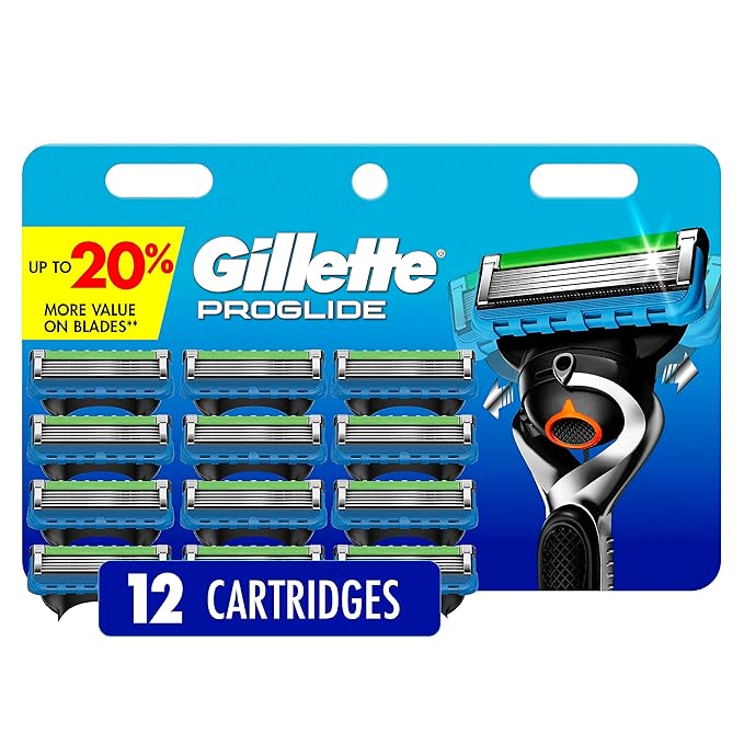 Gillette Fusion5 ProGlide Men's Razor Blade Refills, 12 Count, Mens Razors / Blades