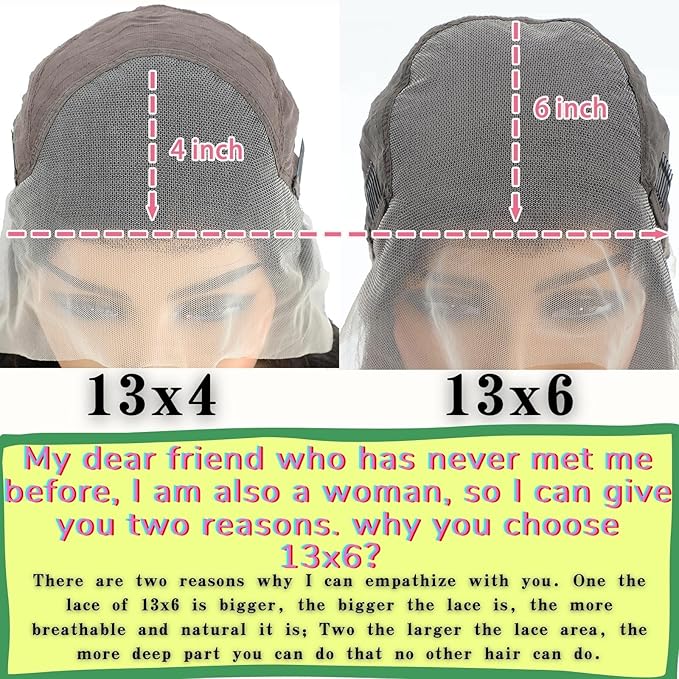 13x6 Lace Front Wigs Human Hair Pre Plucked 180 Density 26 Inch HD Body Wave Lace Front Wigs Human Hair 10A Frontal Wigs Human Hair wigs for Women Glueless Wigs Human Hair Pre Plucked Black wig