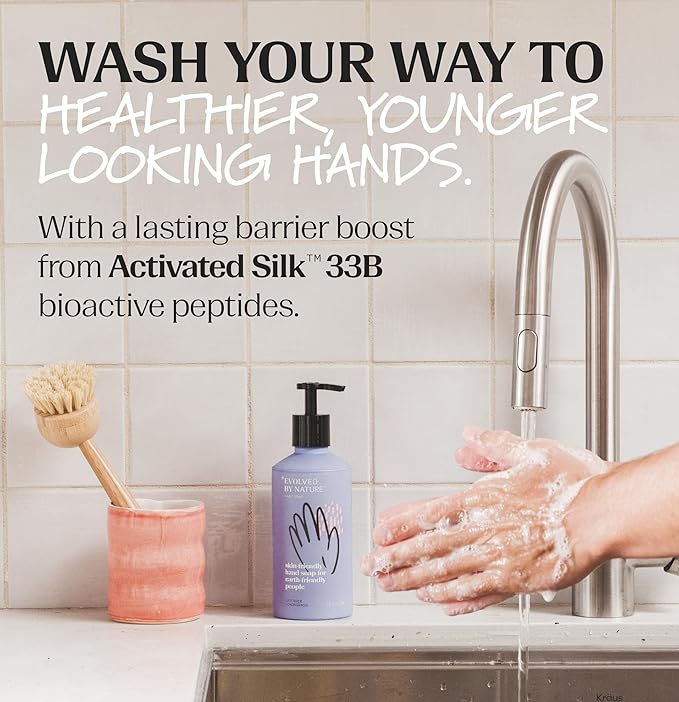 Evolved By Nature Liquid Hand Soap, 12 Oz (Pack of 3), Lavender Lemongrass, Biodegradable Formula