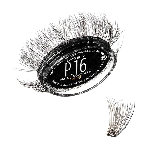 Lashify Plushy 16mm Gossamer Lashes in Truffle Color, Easy DIY False Lashes for a Voluminous Yet Still Natural Look