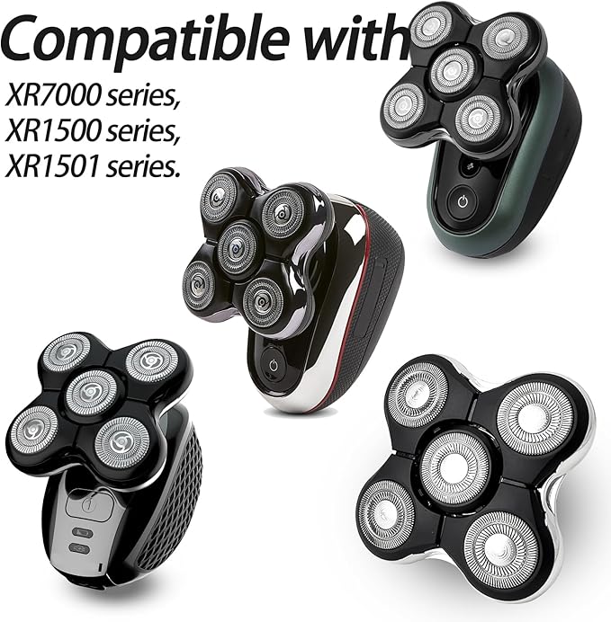 3Pack Blade Pro Replacement Head Compatible with Remington Balder Pro XR7000, 5 Dual Track Shaver Heads for a Smooth and Close Shave with No-Irritation.(Pack of 3)