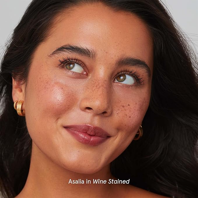 SOSHE Beauty - Ceramide Refillable Lip Silk | Sheer Hydrating, Silky, Buildable Lipstick | Ceramides, Vitamin E, Shea Butter | Cruelty-Free, Certified Plastic Negative (Wine Stained - Cool Cherry)