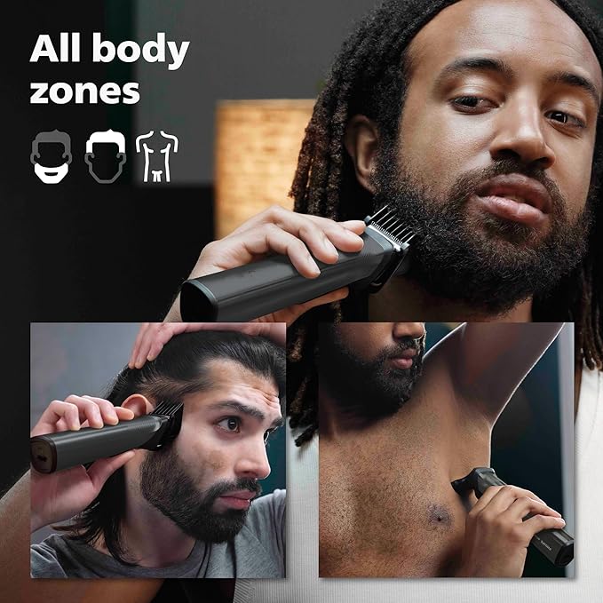 Philips Norelco Multigroom Series 9000-21 Piece Men's Grooming Kit for Beard, Body, face, Nose, Ear Hair Trimmer