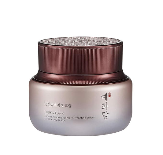 The Face Shop Yehwadam Heaven Grade Ginseng Rejuvenating Cream | Gentle & Low-Irritant Formula for Instant Face Anti-Aging Effects | Naturally Derived for Eye Skin Brightness, 1.69 Fl Oz