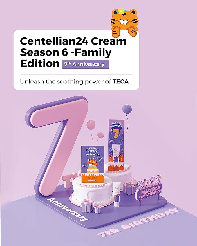 CENTELLIAN 24 Madeca Cream (Special Edition - Family, 2.4fl oz) - Centella Moisturizer for Face, Korean Skin Care. Dry, Sensitive Skin. TECA, Centella Asiatica, Madecassoside