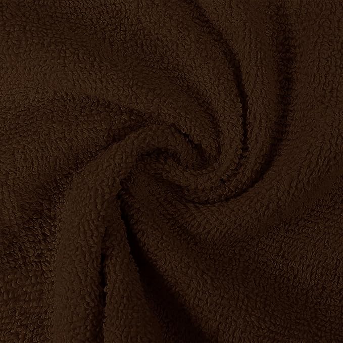 Utopia Towels 12 Pack Premium Wash Cloths Set, 12 by 12 Inches, 100% Cotton Ring Spun, Highly Absorbent and Soft Feel Essential Washcloths for Bathroom, Spa, Gym, and Face, Dark Brown