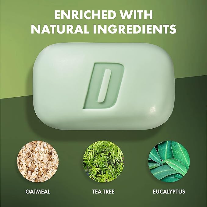 Defense Acne Care Bar Soap 4.2oz | contains 2% Salicylic Acid, Tea Tree & Eucalyptus Essential Oils & Oatmeal (Pack of 2)