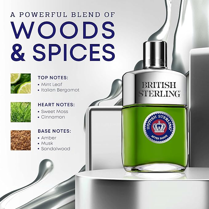 British Sterling Aftershave for Men By DANA 3.8 Oz