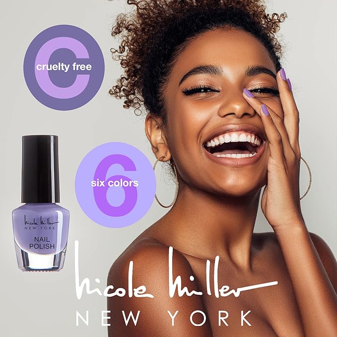 Nicole Miller Mini Nail Polish Set – Glossy, Vibrant Colors for Fingernails & Toenails, Spring and Summer